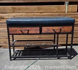 MaxSold Auction: Entryway Bench with Storage - South Frontenac (Ontario, Canada) SELLER MANAGED Downsizing Online Auction - Bank Street
