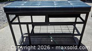 MaxSold Auction: Entryway Bench with Storage - South Frontenac (Ontario, Canada) SELLER MANAGED Downsizing Online Auction - Bank Street