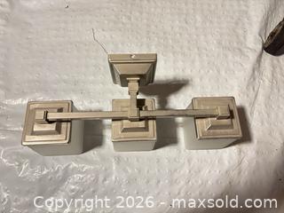 MaxSold Auction: 3-Light Brushed Nickel Vanity Light Wall Sconce, Frosted Glass - Lombardy (Ontario, Canada) SELLER MANAGED Estate Sale Online Auction - Old Kingston Road