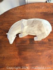 MaxSold Auction: Medium White Gray Marbleized Resin Geometric Sculpture - Lombardy (Ontario, Canada) SELLER MANAGED Estate Sale Online Auction - Old Kingston Road