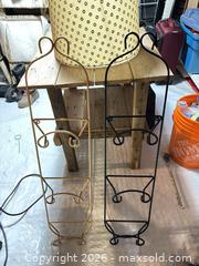 MaxSold Auction: Metal Hanging Plate Stands, Black & Brass Tone (Set of 2) - Lombardy (Ontario, Canada) SELLER MANAGED Estate Sale Online Auction - Old Kingston Road