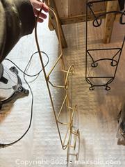 MaxSold Auction: Metal Hanging Plate Stands, Black & Brass Tone (Set of 2) - Lombardy (Ontario, Canada) SELLER MANAGED Estate Sale Online Auction - Old Kingston Road