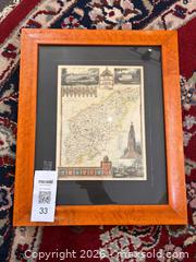MaxSold Auction: Framed Northampton shore map  - Victoria (British Columbia, Canada) SELLER MANAGED Downsizing Online Auction - Oak Bay Avenue (STORAGE)
