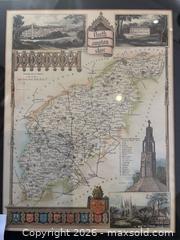 MaxSold Auction: Framed Northampton shore map  - Victoria (British Columbia, Canada) SELLER MANAGED Downsizing Online Auction - Oak Bay Avenue (STORAGE)