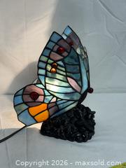 MaxSold Auction: Tiffany Style Stained Glass Butterfly Accent Table Lamp  - Ottawa (Ontario, Canada) SELLER MANAGED Downsizing Online Auction - Prince Albert Street