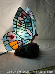 MaxSold Auction: Tiffany Style Stained Glass Butterfly Accent Table Lamp  - Ottawa (Ontario, Canada) SELLER MANAGED Downsizing Online Auction - Prince Albert Street