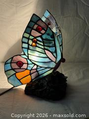 MaxSold Auction: Tiffany Style Stained Glass Butterfly Accent Table Lamp  - Ottawa (Ontario, Canada) SELLER MANAGED Downsizing Online Auction - Prince Albert Street