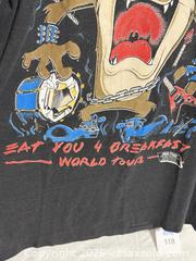 MaxSold Auction: Vintage TAZ T Shirt Single Stitch 1990 EAT YOU FOR BREAKFAST World Tour  - Ottawa (Ontario, Canada) SELLER MANAGED Downsizing Online Auction - Prince Albert Street