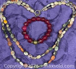 MaxSold Auction: Agate Necklace & Ruby Like Bracelet - Idaho Springs (Colorado, USA) PARTNER MANAGED Estate Sale Online Auction - Idaho Street