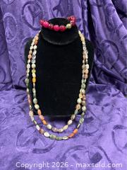 MaxSold Auction: Agate Necklace & Ruby Like Bracelet - Idaho Springs (Colorado, USA) PARTNER MANAGED Estate Sale Online Auction - Idaho Street
