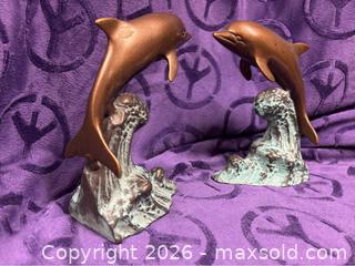 MaxSold Auction: Bronze Dolphin Bookends  - Idaho Springs (Colorado, USA) PARTNER MANAGED Estate Sale Online Auction - Idaho Street