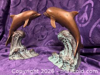 MaxSold Auction: Bronze Dolphin Bookends  - Idaho Springs (Colorado, USA) PARTNER MANAGED Estate Sale Online Auction - Idaho Street