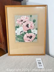 MaxSold Auction: Alfred Joseph Casson Pink Poppies silkscreen on paper circa 1930  - Ottawa (Ontario, Canada) SELLER MANAGED Downsizing Online Auction - Daly Avenue