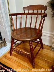 MaxSold Auction: Mid 19th century solid wood captains chair  - Ottawa (Ontario, Canada) SELLER MANAGED Downsizing Online Auction - Daly Avenue