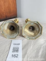 MaxSold Auction: Pair of antique 10 inch brass push up candlesticks  - Ottawa (Ontario, Canada) SELLER MANAGED Downsizing Online Auction - Daly Avenue