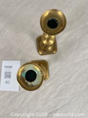MaxSold Auction: Pair of antique brass push-up candlesticks  - Ottawa (Ontario, Canada) SELLER MANAGED Downsizing Online Auction - Daly Avenue