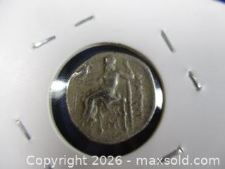 MaxSold Auction: Ancient Greek Silver Tetra Drachm Currency Coin. ALEXANDER THE GREAT 336 BC To 323 BC. - Toronto (Ontario, Canada) SELLER MANAGED Estate Sale Online Auction - Annette Street
