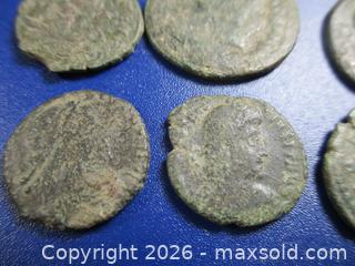 MaxSold Auction: Eight Ancient Roman Bronze & Copper Currency Coins. Late Roman Period. 100 To 300 AD. - Toronto (Ontario, Canada) SELLER MANAGED Estate Sale Online Auction - Annette Street