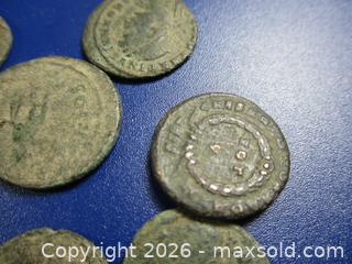 MaxSold Auction: Eight Ancient Roman Bronze & Copper Currency Coins. Late Roman Period. 100 To 300 AD. - Toronto (Ontario, Canada) SELLER MANAGED Estate Sale Online Auction - Annette Street