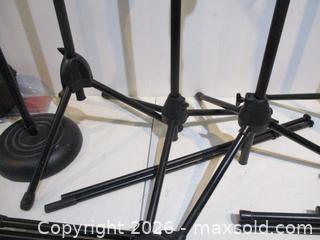 MaxSold Auction: Nine Stage Microphone Stands For Drums Or Other instruments & Singers. Plus One Guitar Stand. - Toronto (Ontario, Canada) SELLER MANAGED Estate Sale Online Auction - Annette Street