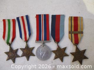 MaxSold Auction: Set Of Five WW2 Full Size Medals With Original Ribbons. Including The France & Germany Star, The AFRICA Star 1942-43 & Clasp. The ITALY STAR & The 193 - Toronto (Ontario, Canada) SELLER MANAGED Estate Sale Online Auction - Annette Street