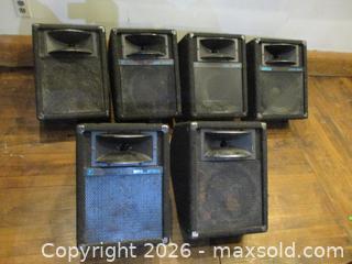 MaxSold Auction: SIX -YORKVILLE ELITE M160 WEDGE Stage Speakers. - Toronto (Ontario, Canada) SELLER MANAGED Estate Sale Online Auction - Annette Street