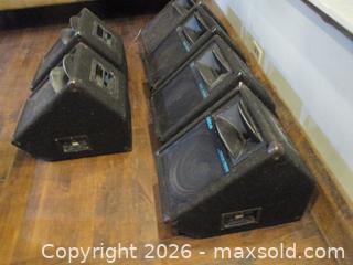 MaxSold Auction: SIX -YORKVILLE ELITE M160 WEDGE Stage Speakers. - Toronto (Ontario, Canada) SELLER MANAGED Estate Sale Online Auction - Annette Street