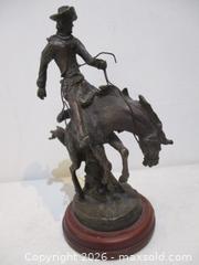 MaxSold Auction: Vintage Solid Bronze Of Cowboy On A Horse. - Toronto (Ontario, Canada) SELLER MANAGED Estate Sale Online Auction - Annette Street