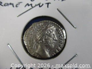 MaxSold Auction: Ancient Roman Silver Denarius Currency Coin. Emperor ANTONINUS PIUS 138-161 AD. - Toronto (Ontario, Canada) SELLER MANAGED Estate Sale Online Auction - Annette Street