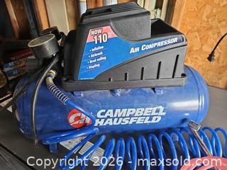 MaxSold Auction: Campbell Hausfeld Electric Air Compressor, 110 PSI, 1-2 gal - Ottawa (Ontario, Canada) SELLER MANAGED Downsizing Online Auction - Newport Crescent