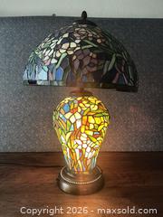 MaxSold Auction: Tiffany style glass lamp 30”  - Cocoa (Florida, USA) SELLER MANAGED Estate Sale Online Auction - Broadcast Court