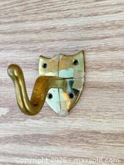 MaxSold Auction: Antique Brass Wall Coat Hook, Screw-On Mount, 4.5 in - Saanich (British Columbia, Canada) SELLER MANAGED Downsizing Online Auction - Dunsterville Avenue