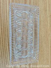 MaxSold Auction: Antique Clear Pressed Glass Rectangular Serving Tray - Saanich (British Columbia, Canada) SELLER MANAGED Downsizing Online Auction - Dunsterville Avenue