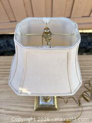 MaxSold Auction: Antique Traditional Brass & Chrome Adjustable Swing-Arm Table Lamp - Saanich (British Columbia, Canada) SELLER MANAGED Downsizing Online Auction - Dunsterville Avenue