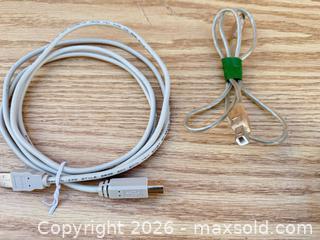 MaxSold Auction: Assorted Cables & Adapters — USB-B, RCA Composite, DC Barrel, Power - Saanich (British Columbia, Canada) SELLER MANAGED Downsizing Online Auction - Dunsterville Avenue