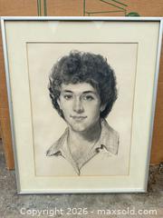 MaxSold Auction: Framed Vintage Charcoal Portrait Signed 'Coger' 1982 - Saanich (British Columbia, Canada) SELLER MANAGED Downsizing Online Auction - Dunsterville Avenue