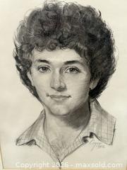 MaxSold Auction: Framed Vintage Charcoal Portrait Signed 'Coger' 1982 - Saanich (British Columbia, Canada) SELLER MANAGED Downsizing Online Auction - Dunsterville Avenue