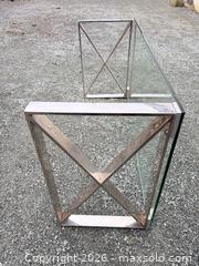 MaxSold Auction: Glass Top Coffee Table with Chrome Metal Base - Saanich (British Columbia, Canada) SELLER MANAGED Downsizing Online Auction - Dunsterville Avenue