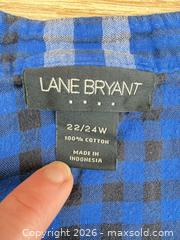 MaxSold Auction: Lane Bryant Plus Size 22/24W Plaid Cotton Tunic Blouse - Saanich (British Columbia, Canada) SELLER MANAGED Downsizing Online Auction - Dunsterville Avenue
