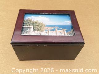 MaxSold Auction: Mahogany Wood Keepsake Jewelry Photo Box with Picture Frame Lid - Saanich (British Columbia, Canada) SELLER MANAGED Downsizing Online Auction - Dunsterville Avenue