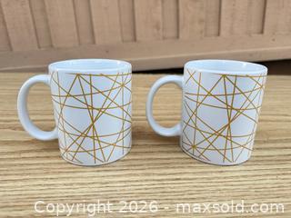 MaxSold Auction: MSRF Design Studio Ceramic Mug Pair, White & Gold - Saanich (British Columbia, Canada) SELLER MANAGED Downsizing Online Auction - Dunsterville Avenue