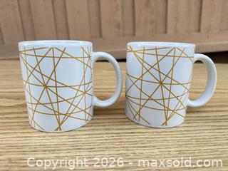 MaxSold Auction: MSRF Design Studio Ceramic Mug Pair, White & Gold - Saanich (British Columbia, Canada) SELLER MANAGED Downsizing Online Auction - Dunsterville Avenue