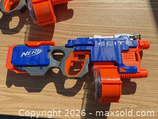MaxSold Auction: Nerf N-Strike Elite HyperFire Motorized Dart Blasters (Pair) - Saanich (British Columbia, Canada) SELLER MANAGED Downsizing Online Auction - Dunsterville Avenue