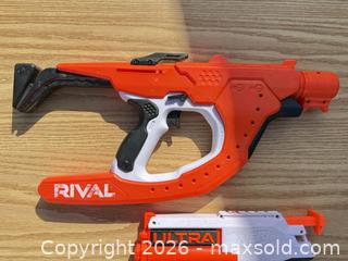 MaxSold Auction: Nerf Rival & Ultra Foam Dart/Blaster Bodies, Orange/White/Black - Saanich (British Columbia, Canada) SELLER MANAGED Downsizing Online Auction - Dunsterville Avenue