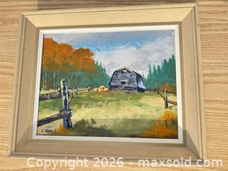 MaxSold Auction: Original Signed Landscape Painting by W. Warick, Oil on Canvas - Saanich (British Columbia, Canada) SELLER MANAGED Downsizing Online Auction - Dunsterville Avenue