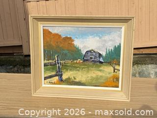 MaxSold Auction: Original Signed Landscape Painting by W. Warick, Oil on Canvas - Saanich (British Columbia, Canada) SELLER MANAGED Downsizing Online Auction - Dunsterville Avenue