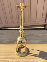 MaxSold Auction: Polished Brass Taper Candlestick Holder, 20" Tall - Saanich (British Columbia, Canada) SELLER MANAGED Downsizing Online Auction - Dunsterville Avenue