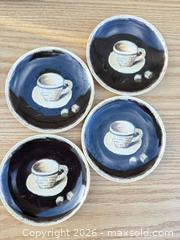 MaxSold Auction: Precidio Ceramic Saucer / Small Plate Set of 4 - Saanich (British Columbia, Canada) SELLER MANAGED Downsizing Online Auction - Dunsterville Avenue