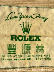 MaxSold Auction: Rolex Printed Velour Polishing/Cleaning Cloth - Saanich (British Columbia, Canada) SELLER MANAGED Downsizing Online Auction - Dunsterville Avenue