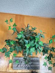 MaxSold Auction: Artificial Hanging Plant with Metal Planter & Wood Wine Sign - Las Vegas (Nevada, USA) PARTNER MANAGED Estate Sale Online Auction - South 16th Street